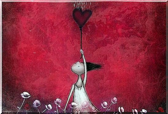 the rain wets the heart balloon