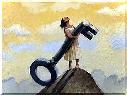 The big key with a woman