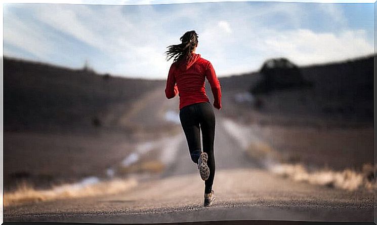 woman jogging