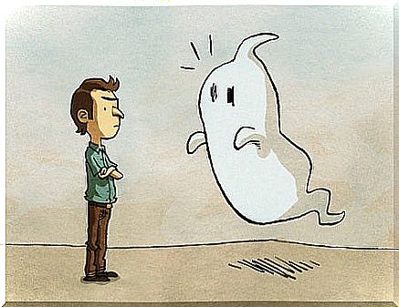 Man and ghost